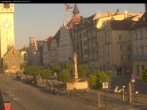 Archiv Foto Webcam Straubing: Blick auf den Stadtturm und Ludwigsplatz 06:00