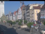 Archiv Foto Webcam Straubing: Blick auf den Stadtturm und Ludwigsplatz 07:00