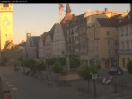 Archiv Foto Webcam Straubing: Blick auf den Stadtturm und Ludwigsplatz 05:00