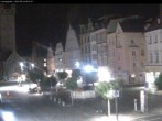 Archiv Foto Webcam Straubing: Blick auf den Stadtturm und Ludwigsplatz 23:00