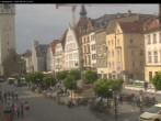 Archiv Foto Webcam Straubing: Blick auf den Stadtturm und Ludwigsplatz 10:00