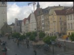 Archiv Foto Webcam Straubing: Blick auf den Stadtturm und Ludwigsplatz 09:00