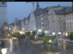 Archiv Foto Webcam Straubing: Blick auf den Stadtturm und Ludwigsplatz 05:00