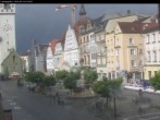 Archiv Foto Webcam Straubing: Blick auf den Stadtturm und Ludwigsplatz 09:00