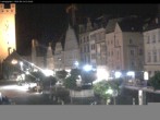 Archiv Foto Webcam Straubing: Blick auf den Stadtturm und Ludwigsplatz 21:00