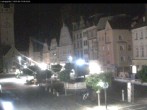 Archiv Foto Webcam Straubing: Blick auf den Stadtturm und Ludwigsplatz 23:00
