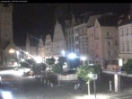 Archiv Foto Webcam Straubing: Blick auf den Stadtturm und Ludwigsplatz 03:00