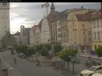 Archiv Foto Webcam Straubing: Blick auf den Stadtturm und Ludwigsplatz 08:00