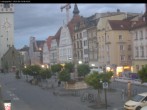 Archiv Foto Webcam Straubing: Blick auf den Stadtturm und Ludwigsplatz 05:00