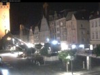 Archiv Foto Webcam Straubing: Blick auf den Stadtturm und Ludwigsplatz 22:00