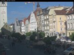 Archiv Foto Webcam Straubing: Blick auf den Stadtturm und Ludwigsplatz 08:00