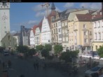 Archiv Foto Webcam Straubing: Blick auf den Stadtturm und Ludwigsplatz 09:00