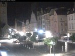 Archiv Foto Webcam Straubing: Blick auf den Stadtturm und Ludwigsplatz 23:00