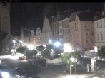 Archiv Foto Webcam Straubing: Blick auf den Stadtturm und Ludwigsplatz 23:00