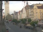 Archiv Foto Webcam Straubing: Blick auf den Stadtturm und Ludwigsplatz 07:00