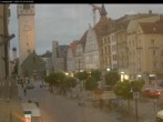 Archiv Foto Webcam Straubing: Blick auf den Stadtturm und Ludwigsplatz 17:00