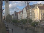 Archiv Foto Webcam Straubing: Blick auf den Stadtturm und Ludwigsplatz 09:00