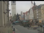 Archiv Foto Webcam Straubing: Blick auf den Stadtturm und Ludwigsplatz 07:00