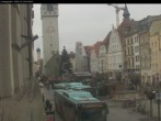 Archiv Foto Webcam Straubing: Blick auf den Stadtturm und Ludwigsplatz 09:00