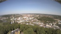 Archiv Foto Webcam Panorama über Saarbrücken und das Schloss Halberg 09:00