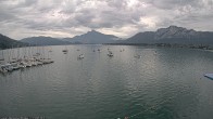 Archived image Webcam Public beach Alpenseebad at the Mondsee 07:00