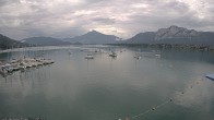 Archived image Webcam Public beach Alpenseebad at the Mondsee 09:00