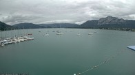 Archived image Webcam Public beach Alpenseebad at the Mondsee 06:00