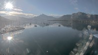 Archived image Webcam Public beach Alpenseebad at the Mondsee 07:00