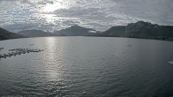 Archived image Webcam Public beach Alpenseebad at the Mondsee 07:00