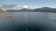 Archived image Webcam Public beach Alpenseebad at the Mondsee 15:00