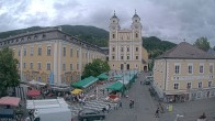 Archived image Webcam View at the market square in Mondsee 09:00