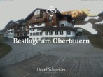 Archiv Foto Webcam Obertauern: Blick aufs Hotel Schneider 06:00