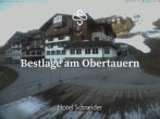 Archiv Foto Webcam Obertauern: Blick aufs Hotel Schneider 07:00