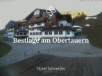 Archiv Foto Webcam Obertauern: Blick aufs Hotel Schneider 06:00