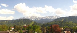 Archiv Foto Webcam Panoramablick Rathaus Garmisch-Partenkirchen 13:00