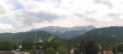 Archiv Foto Webcam Panoramablick Rathaus Garmisch-Partenkirchen 13:00