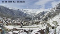 Archiv Foto Webcam Zermatt: Blick auf das Dorf 09:00