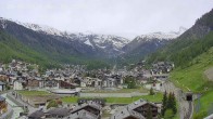 Archiv Foto Webcam Zermatt: Blick auf das Dorf 15:00