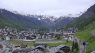 Archiv Foto Webcam Zermatt: Blick auf das Dorf 21:00