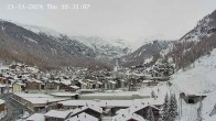 Archiv Foto Webcam Zermatt: Blick auf das Dorf 09:00