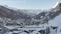 Archiv Foto Webcam Zermatt: Blick auf das Dorf 07:00