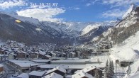 Archiv Foto Webcam Zermatt: Blick auf das Dorf 09:00