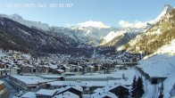 Archiv Foto Webcam Zermatt: Blick auf das Dorf 09:00