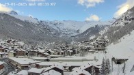 Archiv Foto Webcam Zermatt: Blick auf das Dorf 07:00