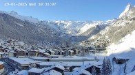 Archiv Foto Webcam Zermatt: Blick auf das Dorf 09:00