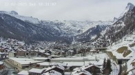 Archiv Foto Webcam Zermatt: Blick auf das Dorf 09:00