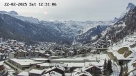 Archiv Foto Webcam Zermatt: Blick auf das Dorf 11:00