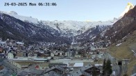 Archiv Foto Webcam Zermatt: Blick auf das Dorf 01:00