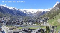 Archiv Foto Webcam Zermatt: Blick auf das Dorf 09:00