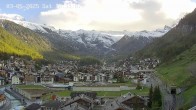 Archiv Foto Webcam Zermatt: Blick auf das Dorf 17:00